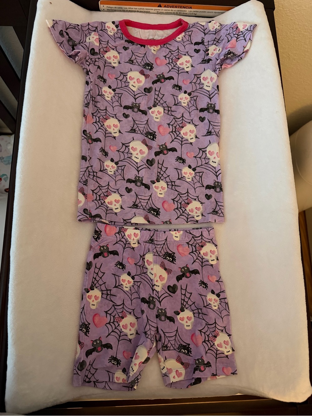 Birdie Bean Carrie Halloween Short Sleeve Shorts PJ Set 3T VGUC